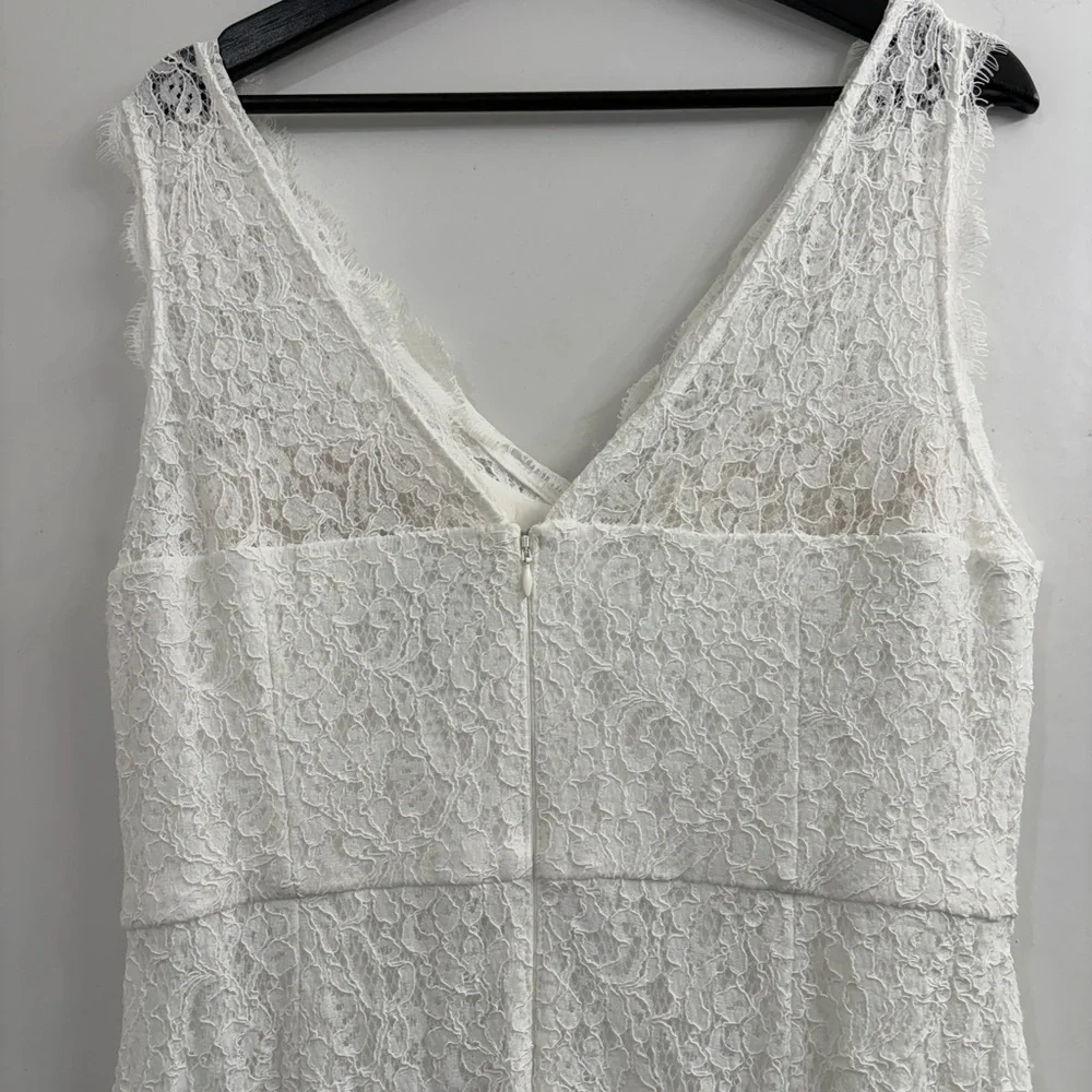 Adrianna Papell Sleeveless Bridal Dress Ivory - Picture 9 of 16